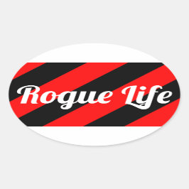 Rogue Life Ovaler Aufkleber