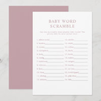ROGUE Modern Dusty Rose Baby Word Scramble Game