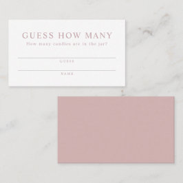 ROGUE Modern Dusty Rose Wie viele Candies Card Platzkarte