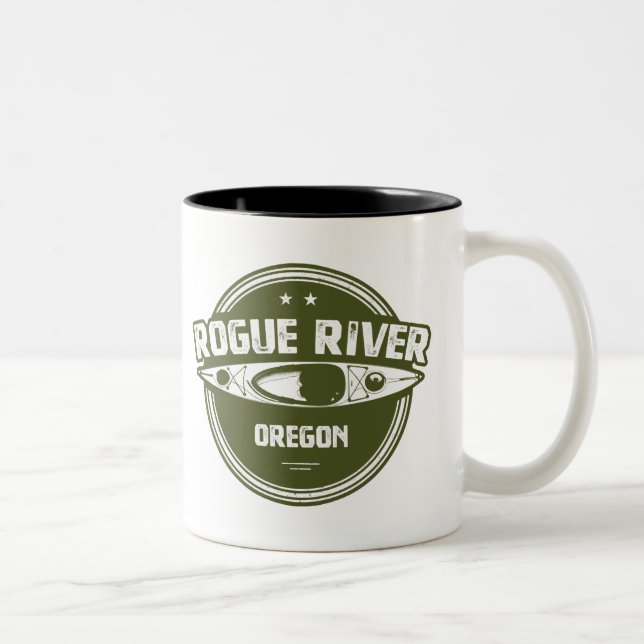 Rogue River, Oregon Zweifarbige Tasse (Rechts)