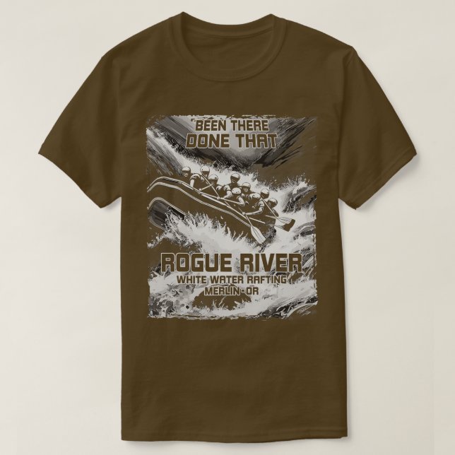 Rogue River White Water Rafting Rapids Oregon Raft T-Shirt (Design vorne)