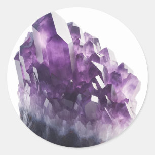 Roh-Amethyst Lila Beruhigender Kristall Metaphysis Runder Aufkleber