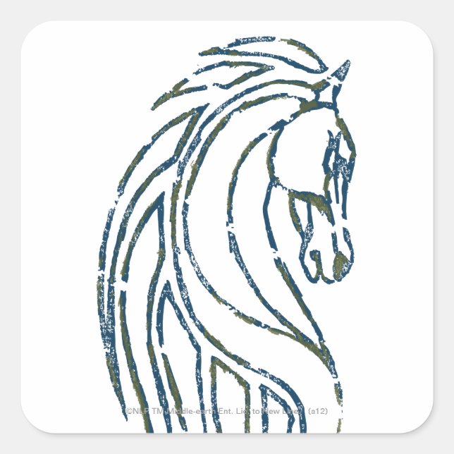 Rohan Kings Hall Banner Quadratischer Aufkleber (Vorderseite)