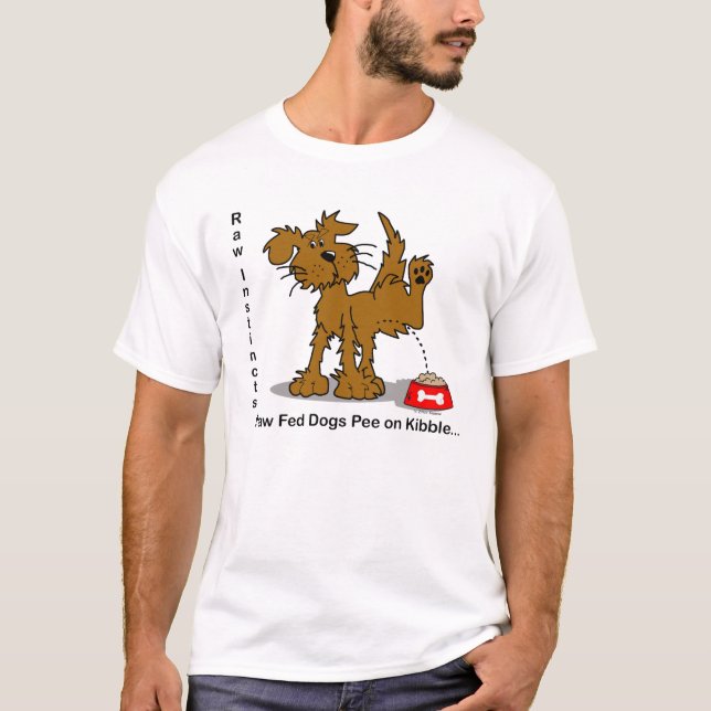 Rohe gefütterte Hunde T-Shirt (Vorderseite)