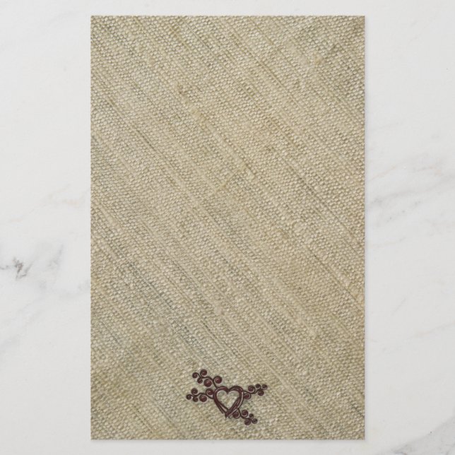 rohe Seide Briefpapier (Vorderseite)