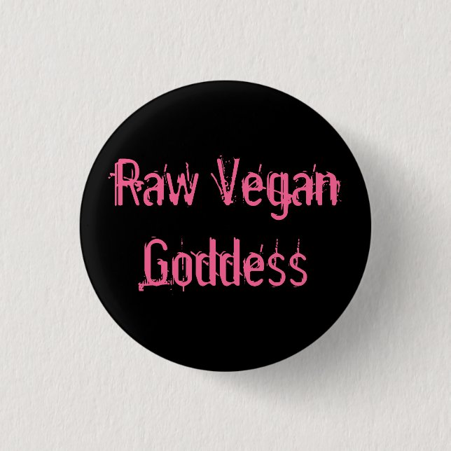 Rohe vegane Göttin-MiniButton Button (Vorderseite)