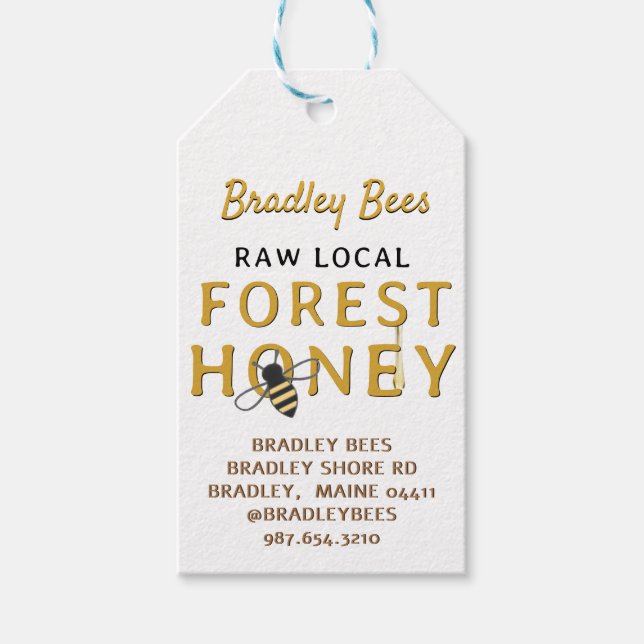 Roher Herbst oder Forest Honey Little Bee & Honey  Geschenkanhänger (Vorderseite)
