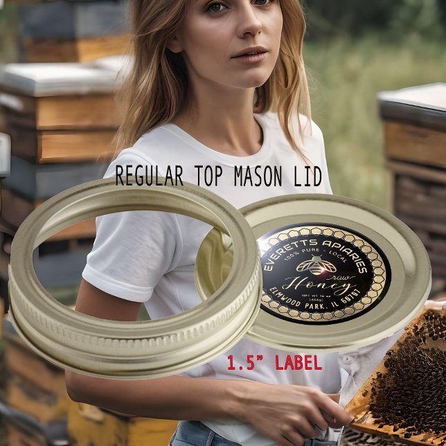 Roher Honig Gold Grunge Honigwabenkorb mit Biene Runder Aufkleber (Von Creator hochgeladen)