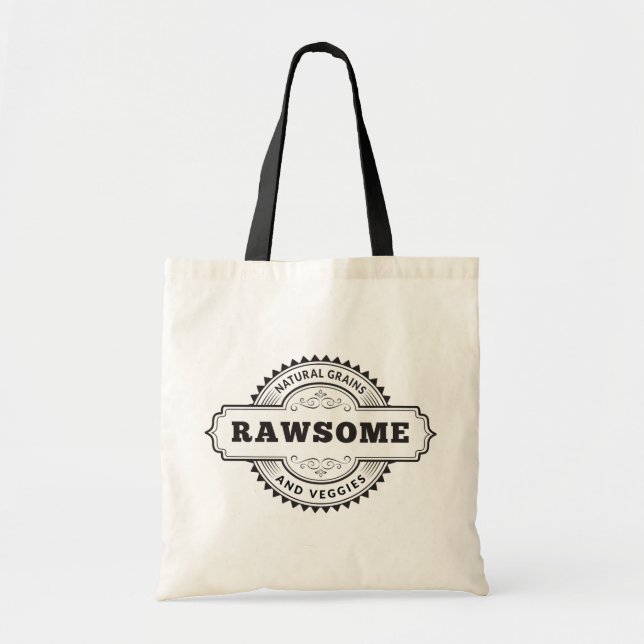 Roher veganer vegetarischer Rawsome Tragetasche (Vorne)