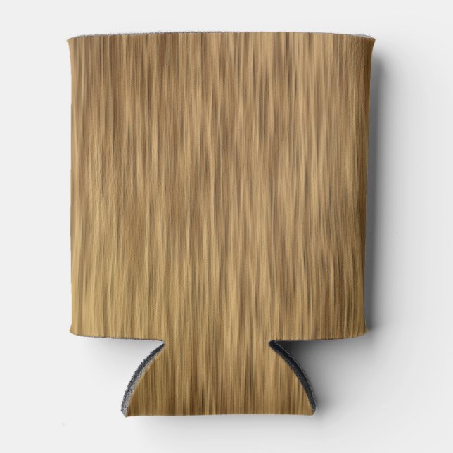 Rohes Imitat Holz mit naturfarbenem Hintergrund Dosenkühler (Vorderseite)