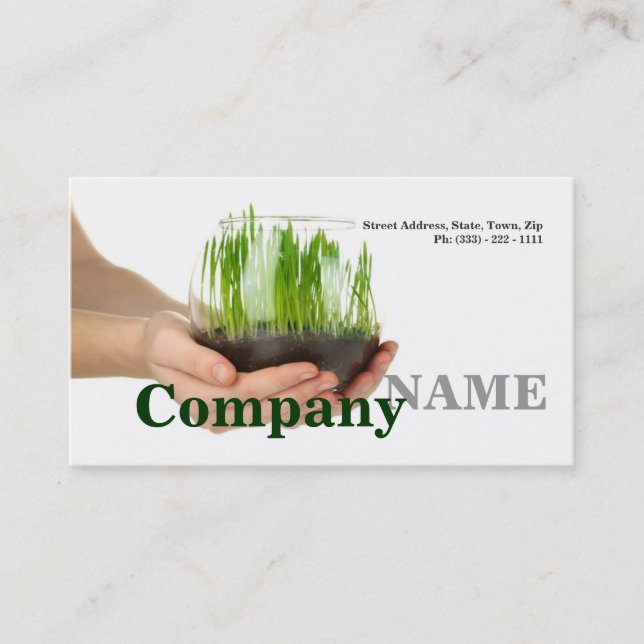 Rohes Nahrungsmittelgrün-gesunde Visitenkarte (Vorderseite)
