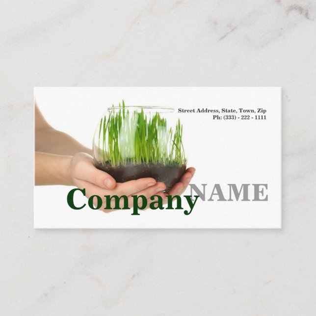 Rohes Nahrungsmittelgrün-gesunde Visitenkarte (Vorderseite)