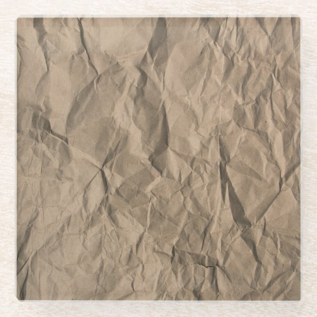 Rohes zerkleinertes Papier: gerecycelt Textur Glasuntersetzer (Vorderseite)