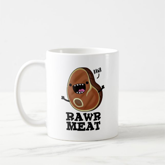 Rohfleisch Funny Raw Meat Pub Kaffeetasse (Links)