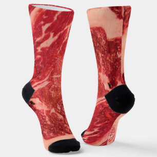 Rohfleisch Ribeye Steak Socken