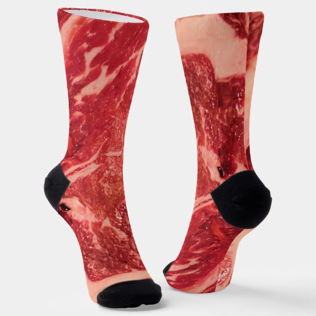 Rohfleisch Ribeye Steak Socken (Gewinkelt)