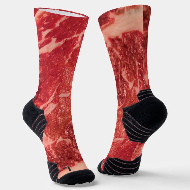Rohfleisch Ribeye Steak Socken (Gewinkelt)