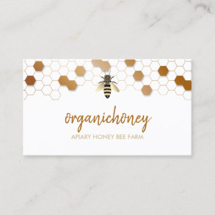 Rohhonig Bienenapiary Honigwabe Visitenkarte