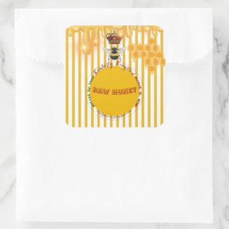 Rohhonigetikett so schön quadratischer aufkleber