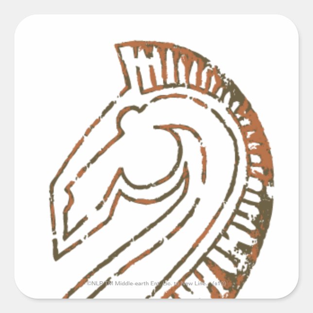Rohirrim-Flag Quadratischer Aufkleber (Vorderseite)