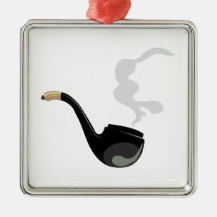 Rohr-Rauch Silbernes Ornament