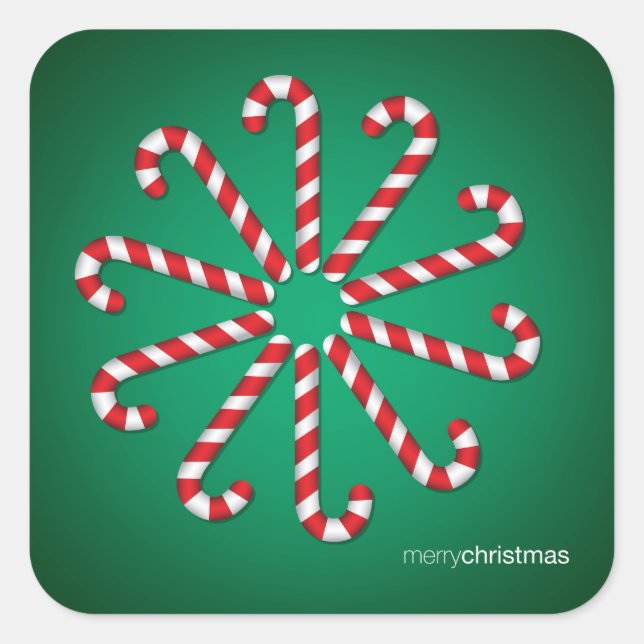 Rohrkreuz Quadratischer Aufkleber (Vorderseite)