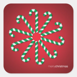 Rohrkreuz Quadratischer Aufkleber