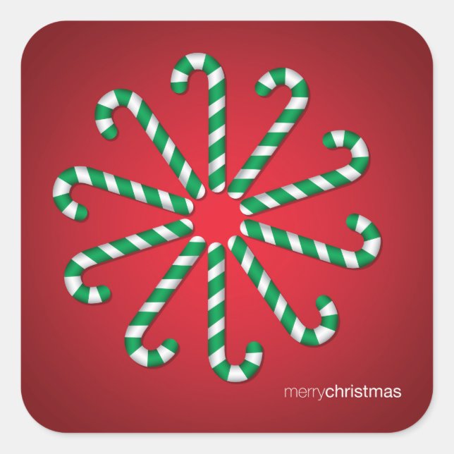 Rohrkreuz Quadratischer Aufkleber (Vorderseite)