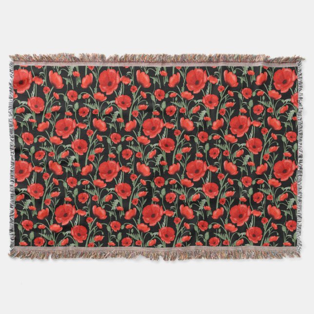 Rohroter Mohn Decke (Vorderseite)