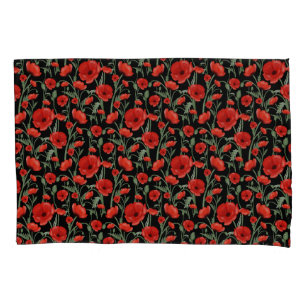 Rohroter Mohn Kissenbezug