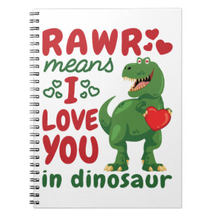 Rohstoff bedeutet, dass ich Sie in Dinosaurier Lie Notizblock