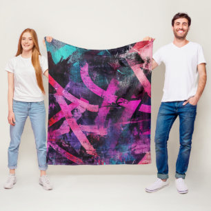 Rohstoff Urban Graffiti-Kunst mit kühnen Pinselstr Fleecedecke