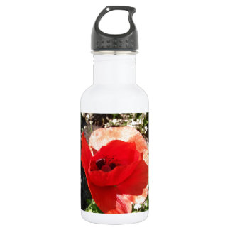 Rohter Mohn Trinkflasche