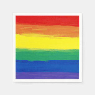 ROINBOW FLAG SQUARE ÖL PAGE SERVIETTE