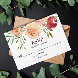 Roja Flores Boda Espanol Wedding RSVP