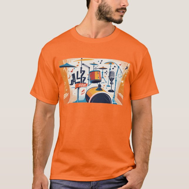RokcloneDesigns 2024 Art Intelligence Jazz Serie T-Shirt (Vorderseite)