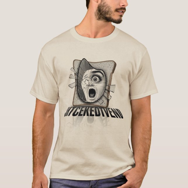 roken Mirror Toast Horror Illustration T-Shirt (Vorderseite)