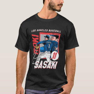 Roki Sasaki Los Angeles D MLB Baseballspieler ML T-Shirt
