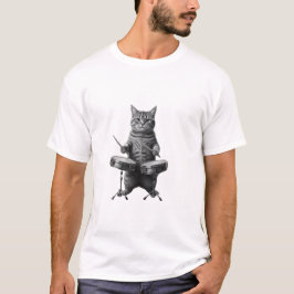 Rokin black cat _ Funny cat Music Lover gift T-Shirt