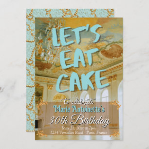 Rokoko Ästhetische Geburtstagspartei Marie Antoine Einladung