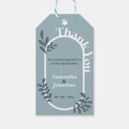 Rokoko Blue Simple Wedding Geschenkanhänger