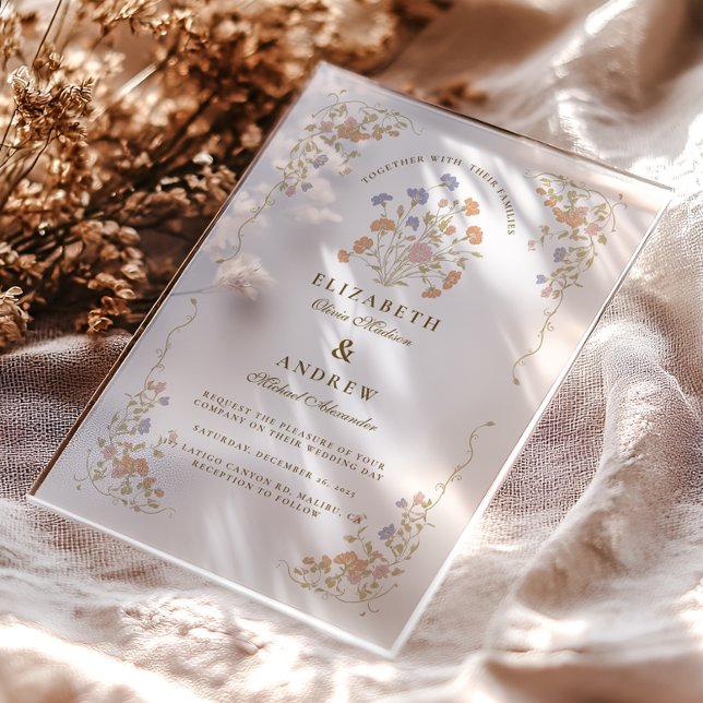 Rokoko Blumenantik Acryleinladungen (Von Creator hochgeladen)