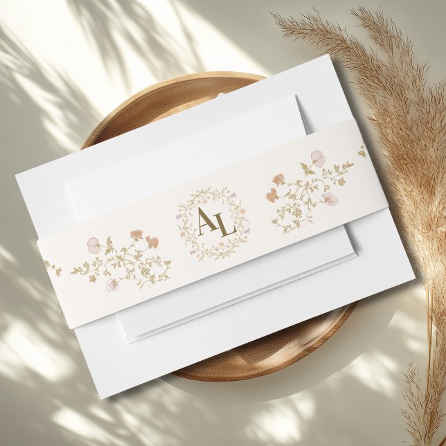 Rokoko Blumenantik Einladungsbanderole (Von Creator hochgeladen)