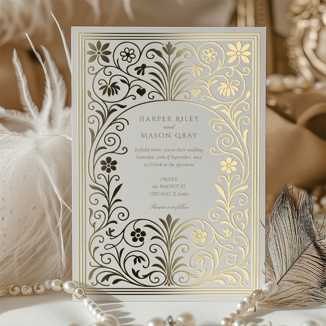 Rokoko Border Folieneinladung (Von Creator hochgeladen)