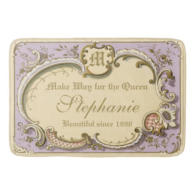 Rokoko Boudoir Eleganter Rahmen Gold Lilac Badematte (Vorderseite)
