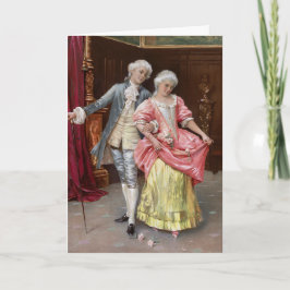 Rokoko Couple Dankeskarte