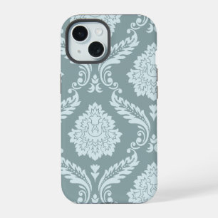 Rokoko-Damask-Kunst I Entenei-Blau+Türkis iPhone 15 Hülle