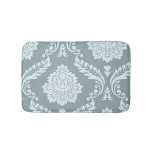 Rokoko-Damask-Kunst I Enteneibl Blau+Türkis Badematte