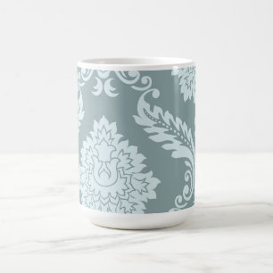 Rokoko-Damask-Kunst I Enteneibl Blau+Türkis Kaffeetasse
