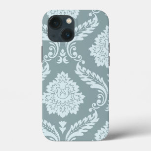 Rokoko-Damask-Kunst I Enteneiblau+Türkis Case-Mate iPhone Hülle